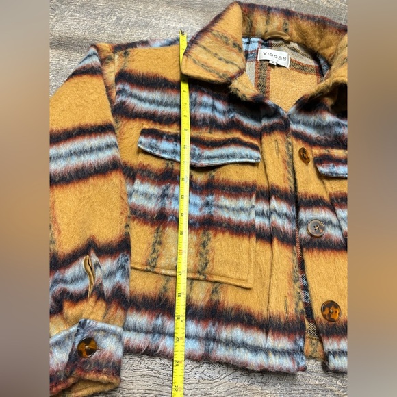 VIGOSS Striped Faux Fur Jacket - Picture 9 of 13